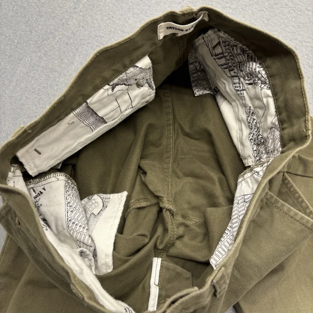 Taylor Stitch Pants Mens Size 31 (30x30) Democratic Fit Green‎ 100% Cotton Chino